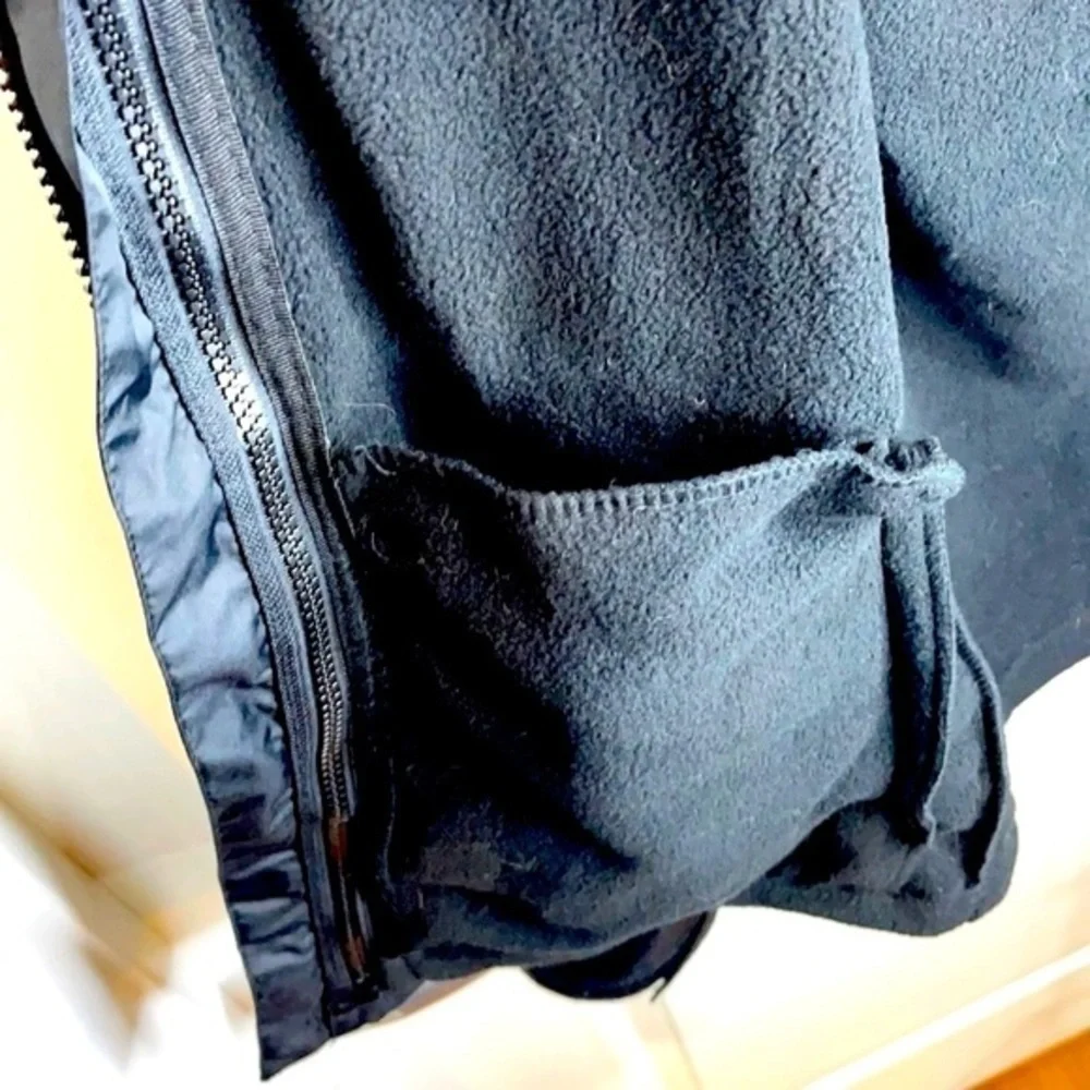 MOUNTAIN WAREHOUSE | NWT Full Zip Fleece Lined Hooded Windbreaker Black Jacket